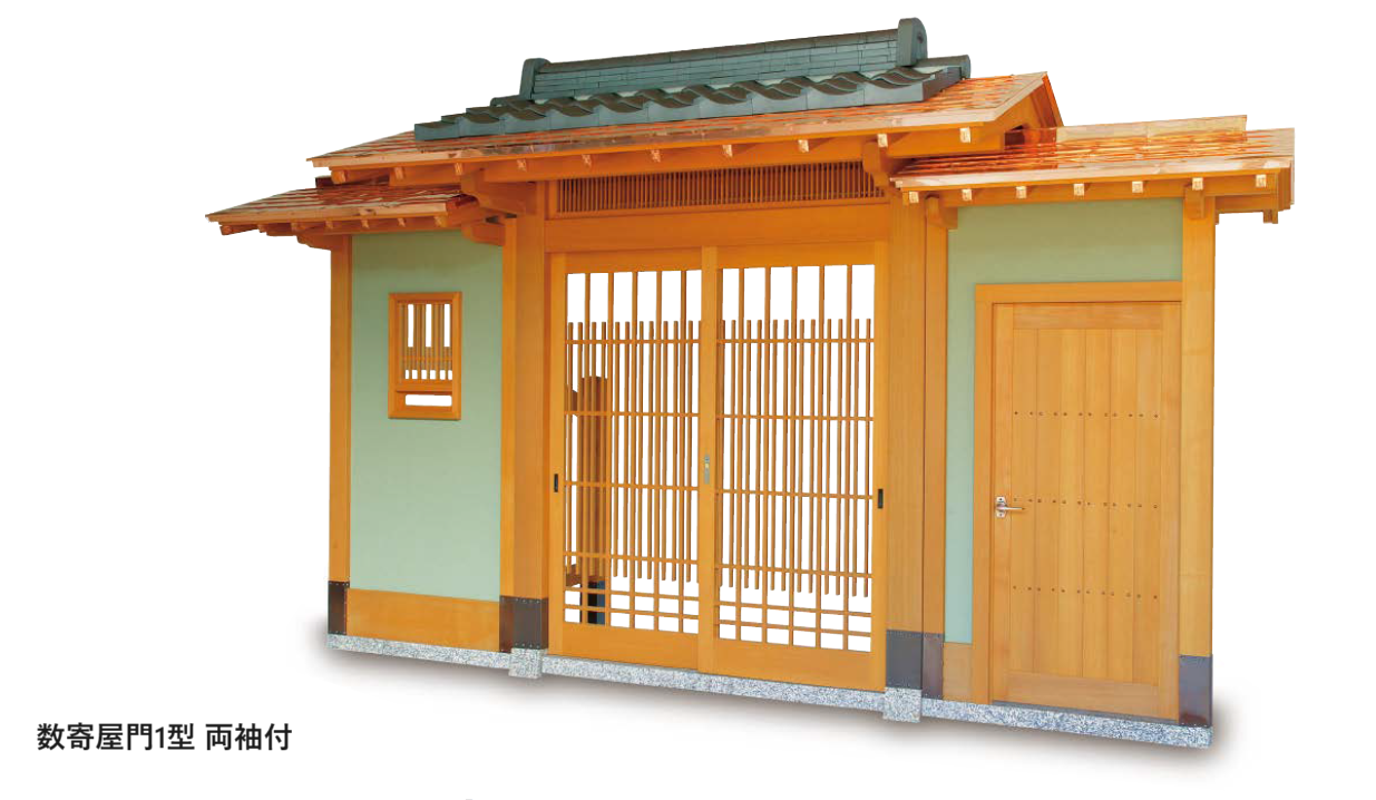 三河屋とむページ タカショー | 数寄屋門1型 袖付【2024年版】 | 建材サーチ